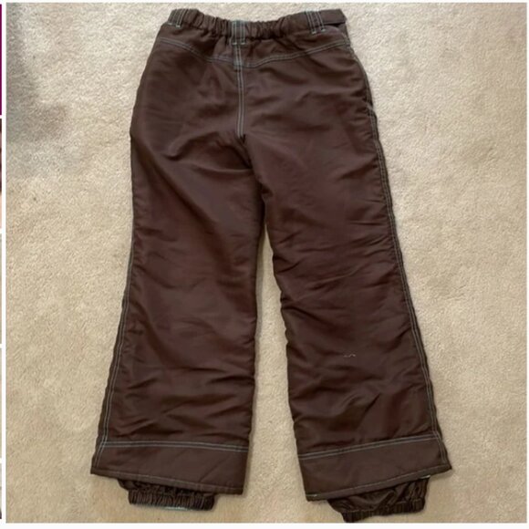 Cherokee snow ski pants adjustable waist brown with teal Size Large 10/12 - Picture 5 of 9